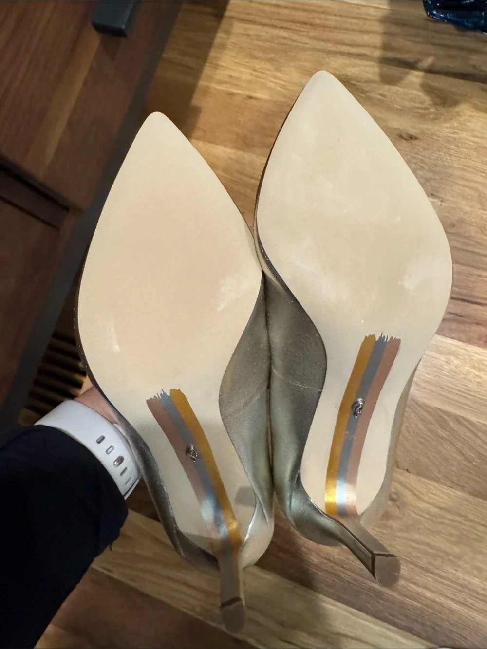 Zsupply Metallic Silver Pointed-Toe Stiletto Pumps - Women's Dress Heels